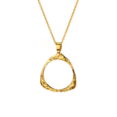 Gold Vermeil Textured Trinity Necklace