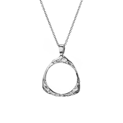 Trinity Textured Sterling Silver Necklace Irish Jewelry Irish Jewellery Designer Loinnir Jewellery