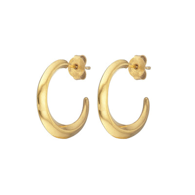 Gold Vermeil Torc hoop Earrings is created using solid sterling silver then gold plated in a thick layer of 18ct yellow gold. Made in Ireland, the Torc collection is a modern twist on the 'Torc' neck collars from the Bronze Age found in the The National Museum of Ireland. 