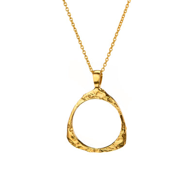 Gold Vermeil Textured Trinity Necklace