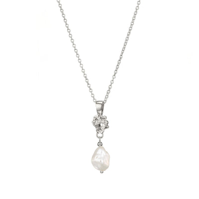 The Sterling Silver Pearl Drop Bridal Necklace is a remarkable piece of Irish jewellery that beautifully captures the natural allure of one of Northern Ireland's most renowned landmarks, the Giant's Causeway. 