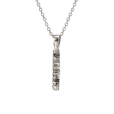 Silver Bar Necklace | Burren Necklace, of Co. Clare’s iconic stone ridge landscape. An unisex necklace - distinctive quality Irish men's jewellery.