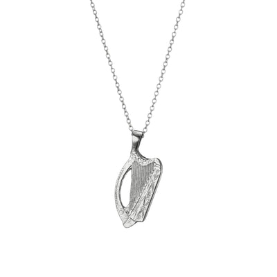 Silver Harp Necklace is a 20 Inch Unisex Necklace. A piece by the modern Irish jewellery brand Loinnir Jewellery