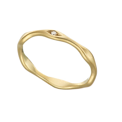 Solid Gold 9k Tumulus Diamond Ring Irish Jewellery Designer Loinnir Jewellery